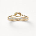 Anello acciaio nodo e strass
