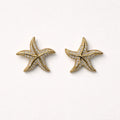 Orecchini lobo acciaio stella marina strass