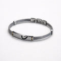 Uomo bracciale accaio tre fili
