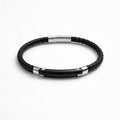 Uomo bracciale acciaio ceramica pelle