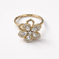 Anello acciaio fiore girevole antistress