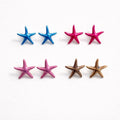 Orecchini lobo acciaio stelle marine smaltate 2cm