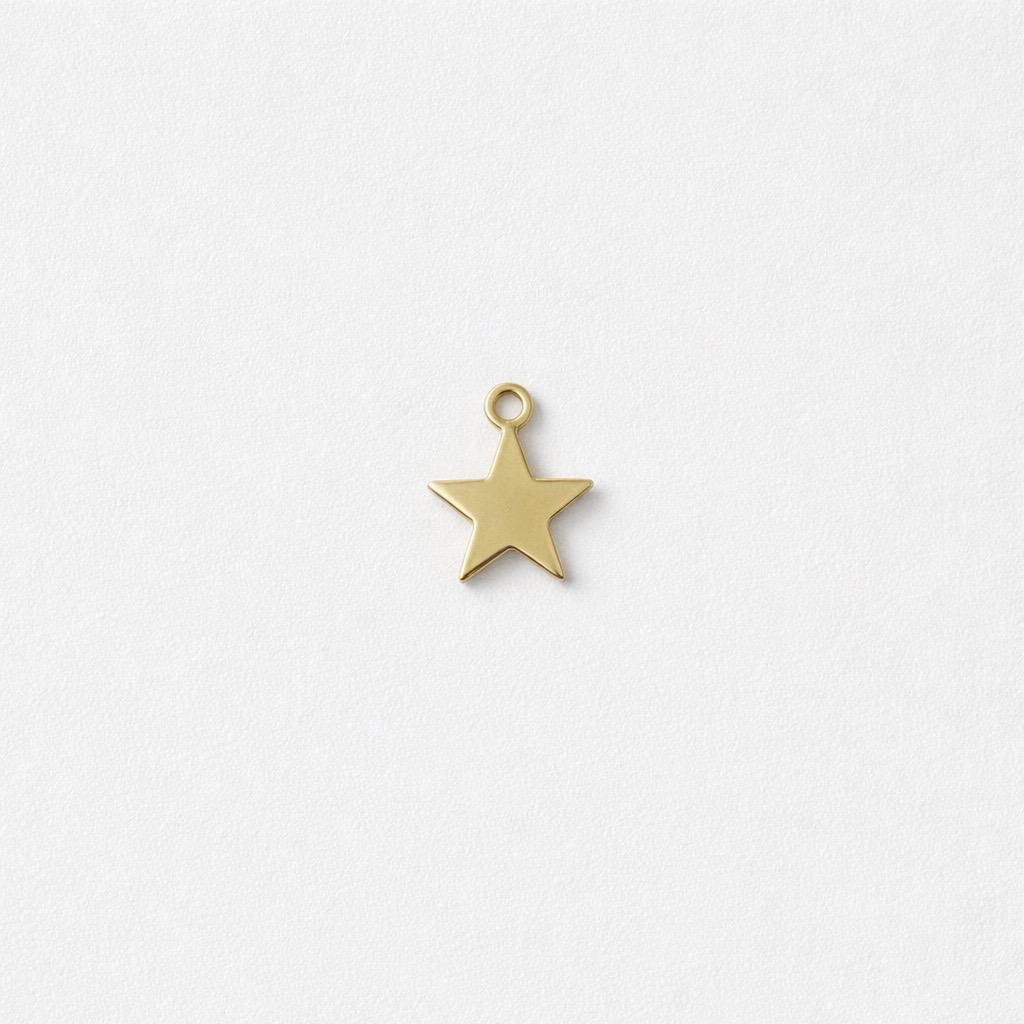 Ciondolo acciaio stella 1cm (anellino incluso)