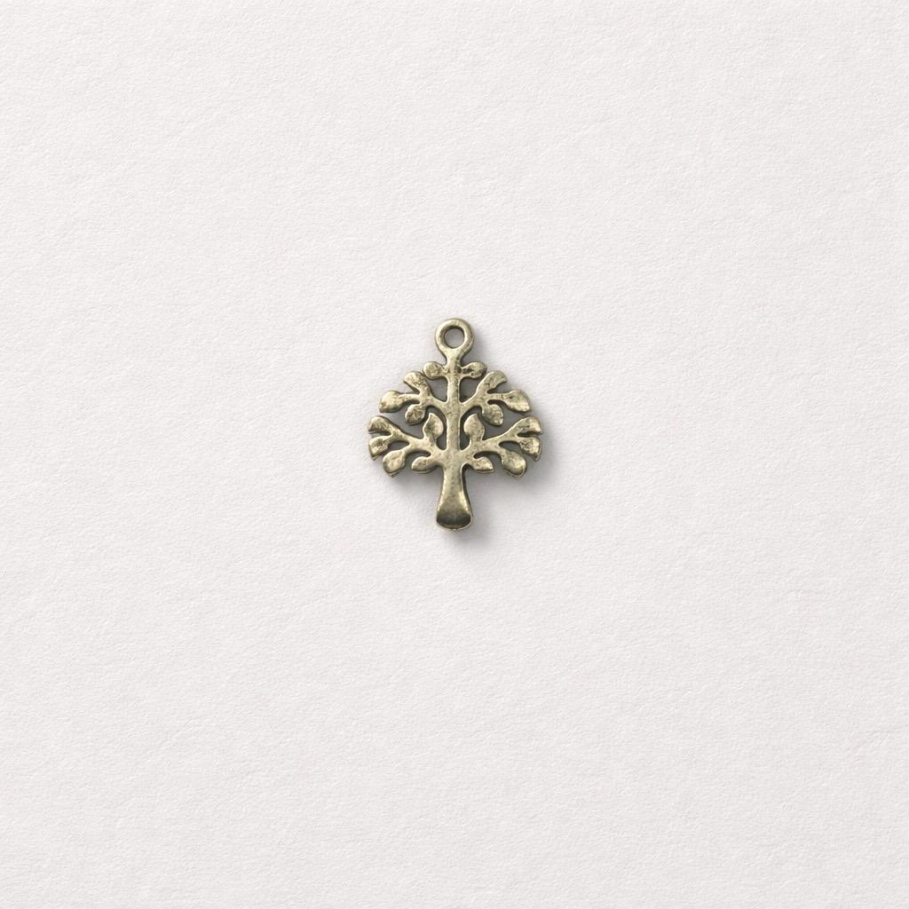 Ciondolo acciaio albero della vita 1cm (anellino incluso)
