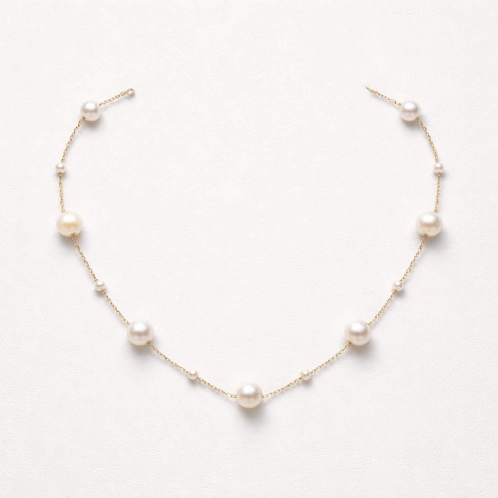Collana perle acciaio