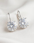 Orecchini cerchi monachella acciaio zircone 8mm