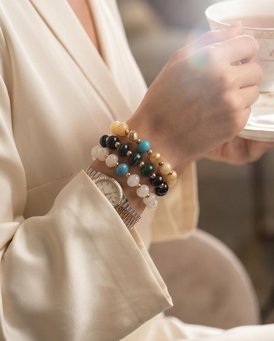 Bracciale elastico acciaio e resina