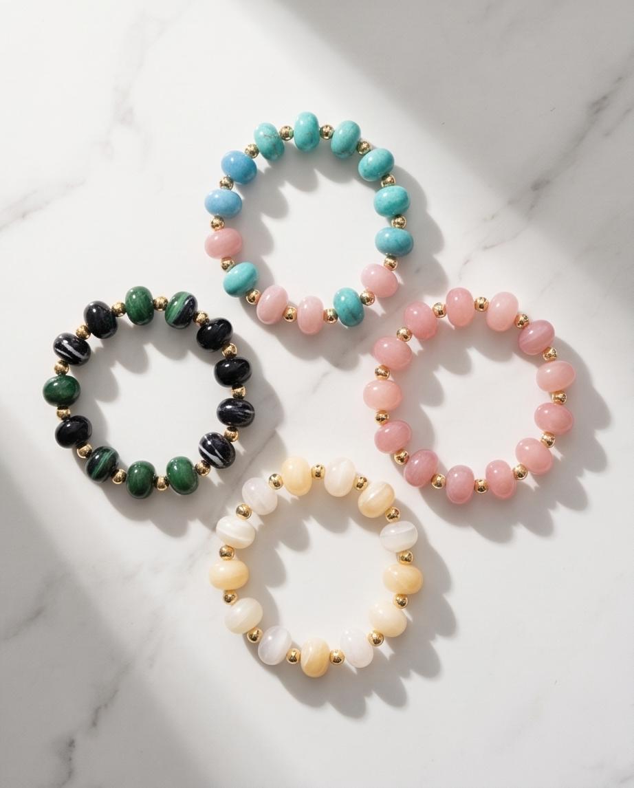 Bracciale elastico acciaio e resina