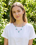 Collana regolabile acciaio vetro fiocchetti made in italy