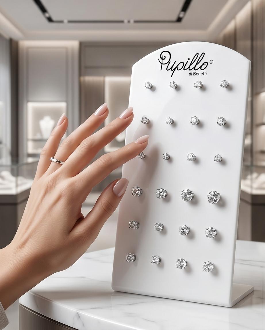 Espositore Prendi e Vendi acciaio punti luce