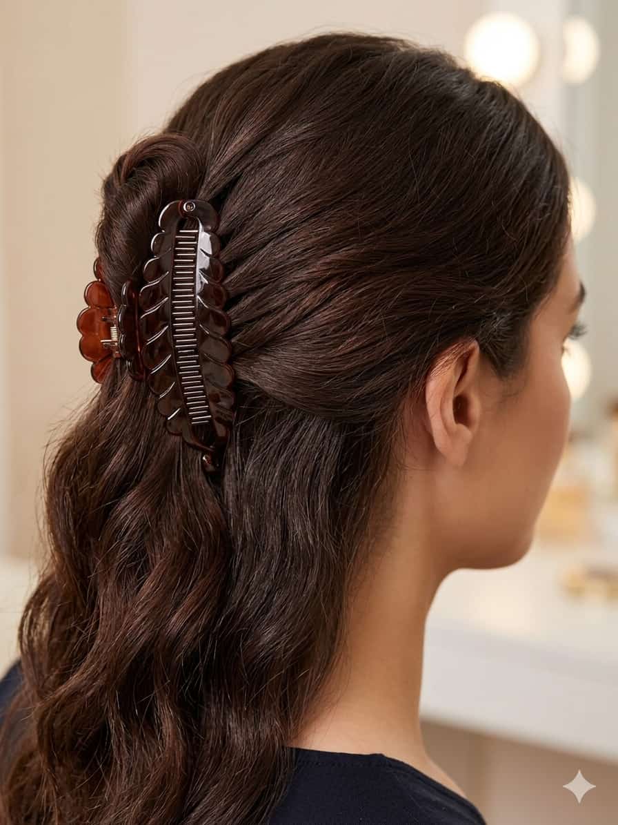 Pinza fermacapelli nuvola plastica laccata