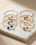 Bracciale rigido acciaio occhio di gatto