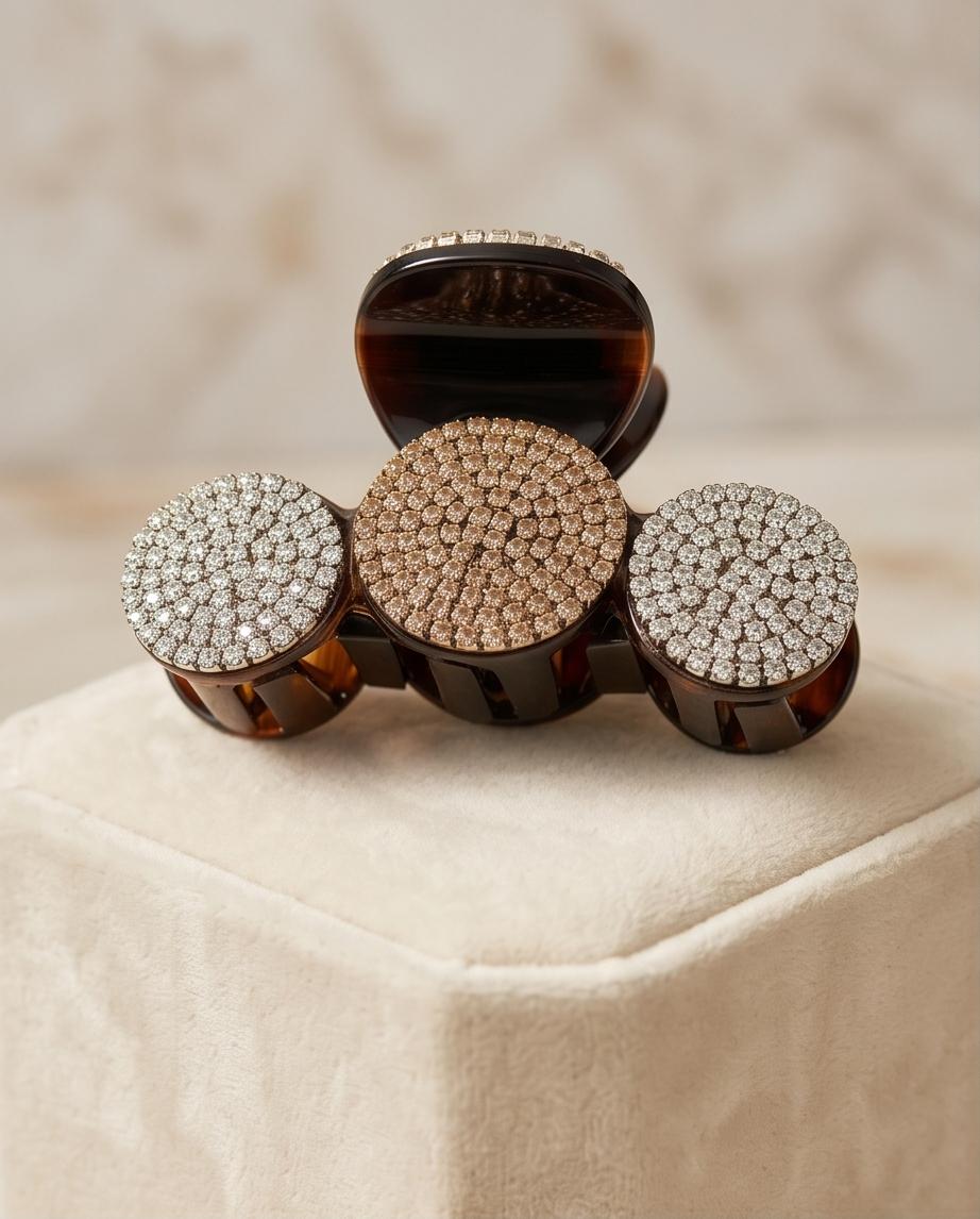 Pinza fermacapelli acetato strass