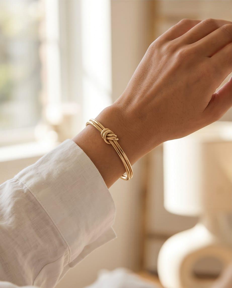 Bracciale rigido acciaio nodo