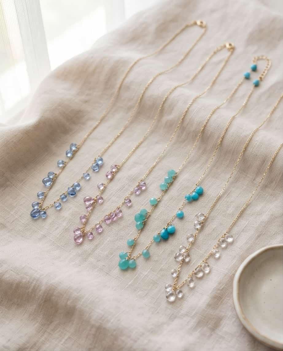 Collana regolabile acciaio cristallini