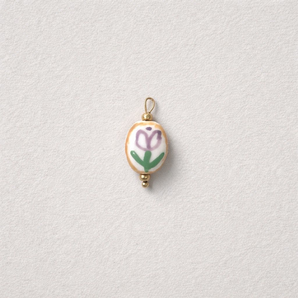 Ciondolo ceramica fiore