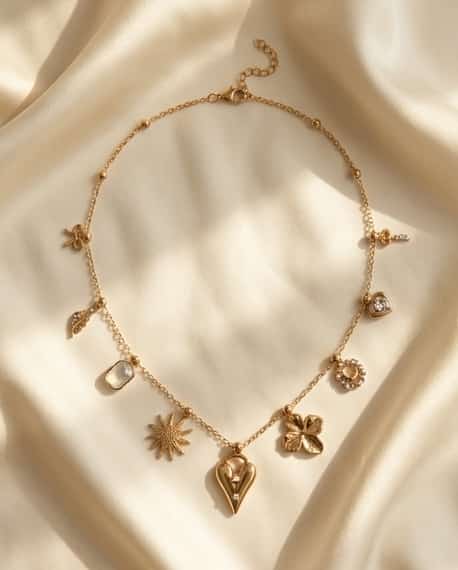 Collana regolabile acciaio cuore