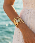 Bracciale rigido acciaio stelle