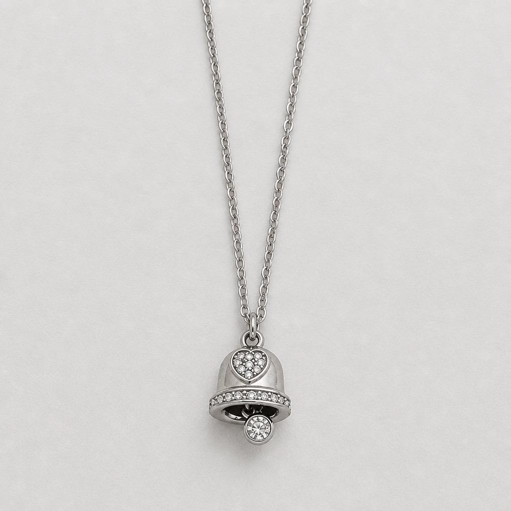 Collana regolabile acciaio campanella