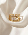 Anello acciaio pietra ovale