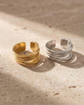 Anello acciaio 6 fili satianti
