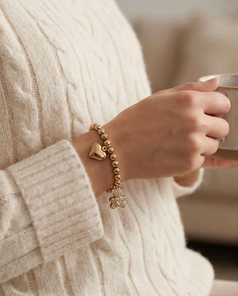 Bracciale elastico acciaio orsetto