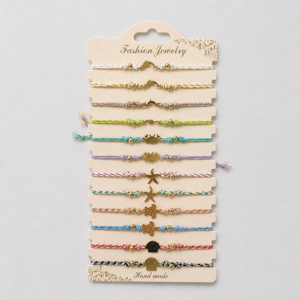 Espositore Prendi e Vendi metallo 12 bracciali stoffa vetro