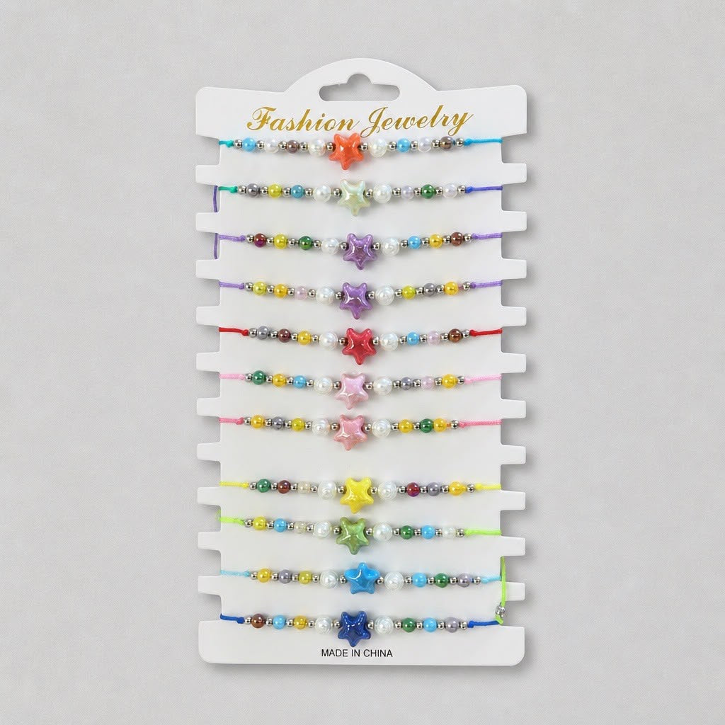 Espositore Prendi e Vendi metallo 12 bracciali stoffa vetro