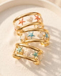 Bracciale rigido acciaio stelle smaltate