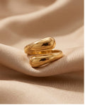 Anello acciaio doppia goccia