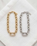 Bracciale regolabile acciaio ovale strass