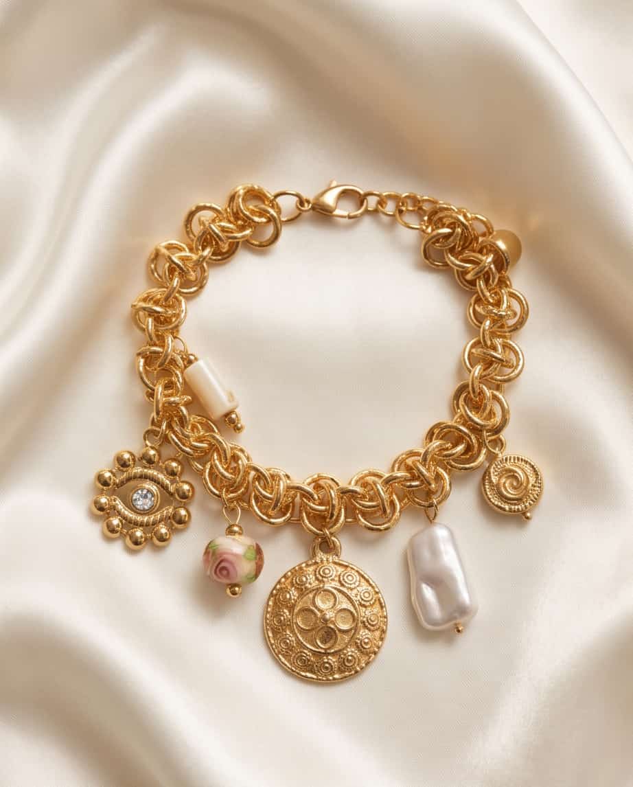 Bracciale regolabile acciaio vetro ceramica