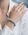 Bracciale regolabile acciaio catena ovalini