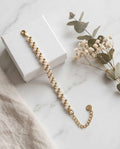 Bracciale perle regolabile acciaio