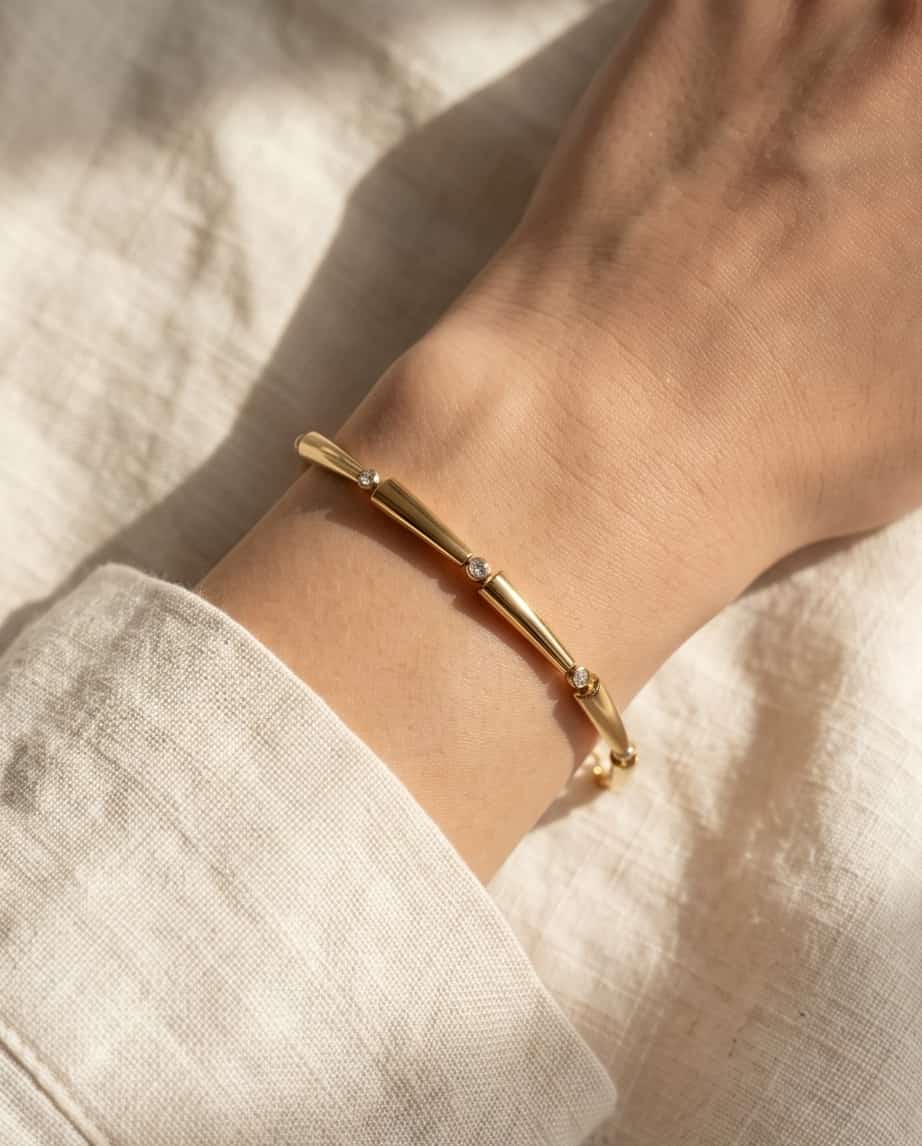 Bracciale regolabili acciaio strass