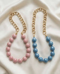 Collana regolabile alluminio e ceramica