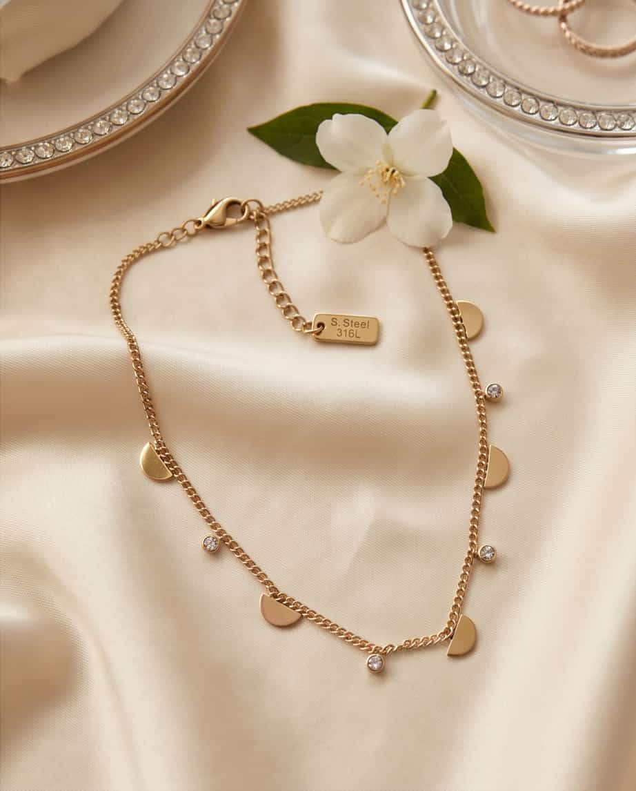 Cavigliera acciaio strass