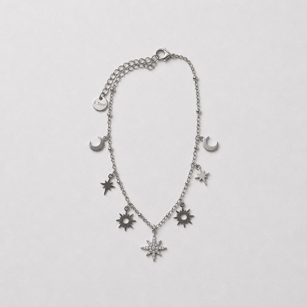 Cavigliera acciaio charms