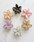 Pinza fermacapelli fiore 8cm 6pz assortiti