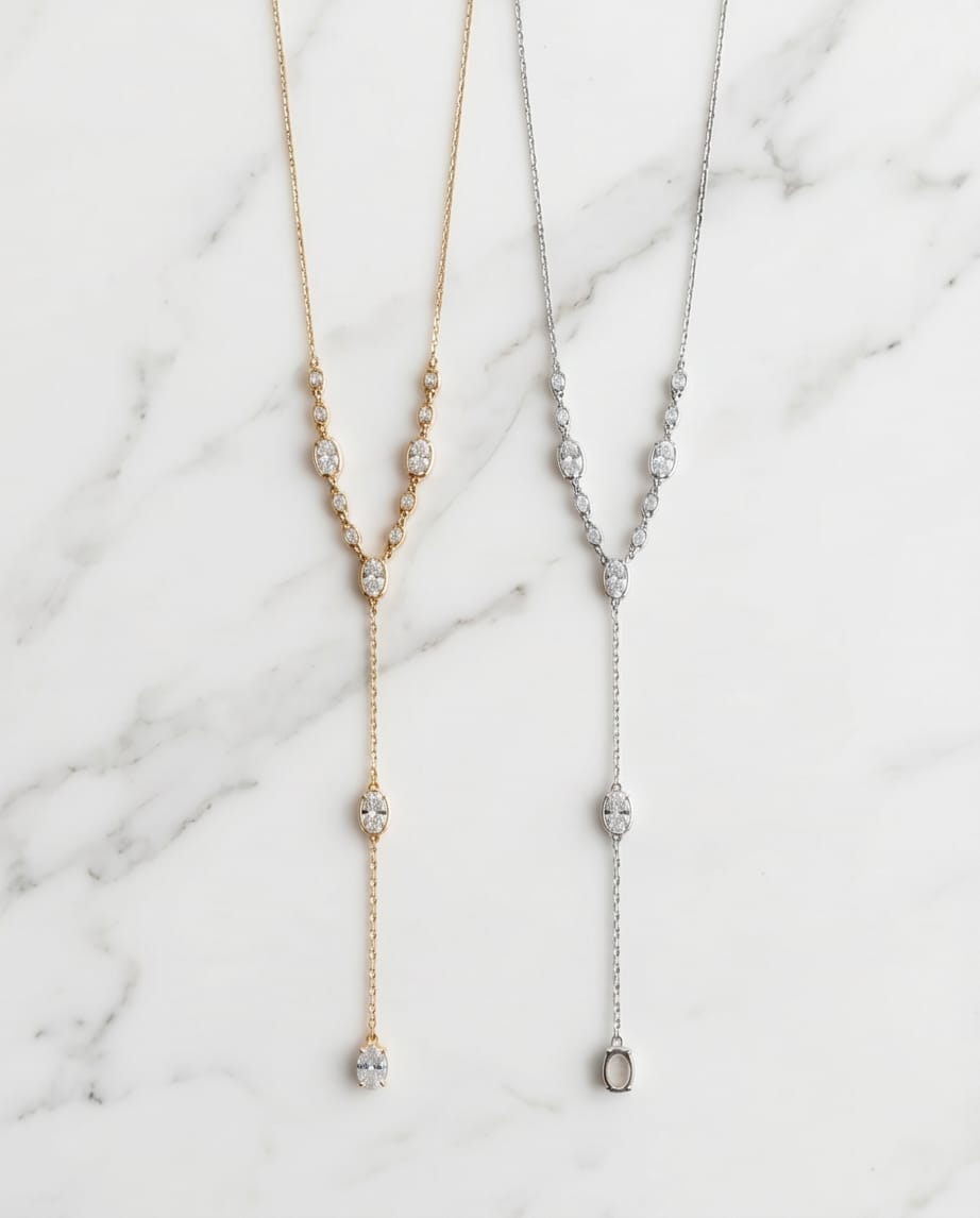 Collana regolabile acciaio cravattina