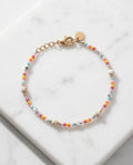 Bracciale regolabile acciaio perline