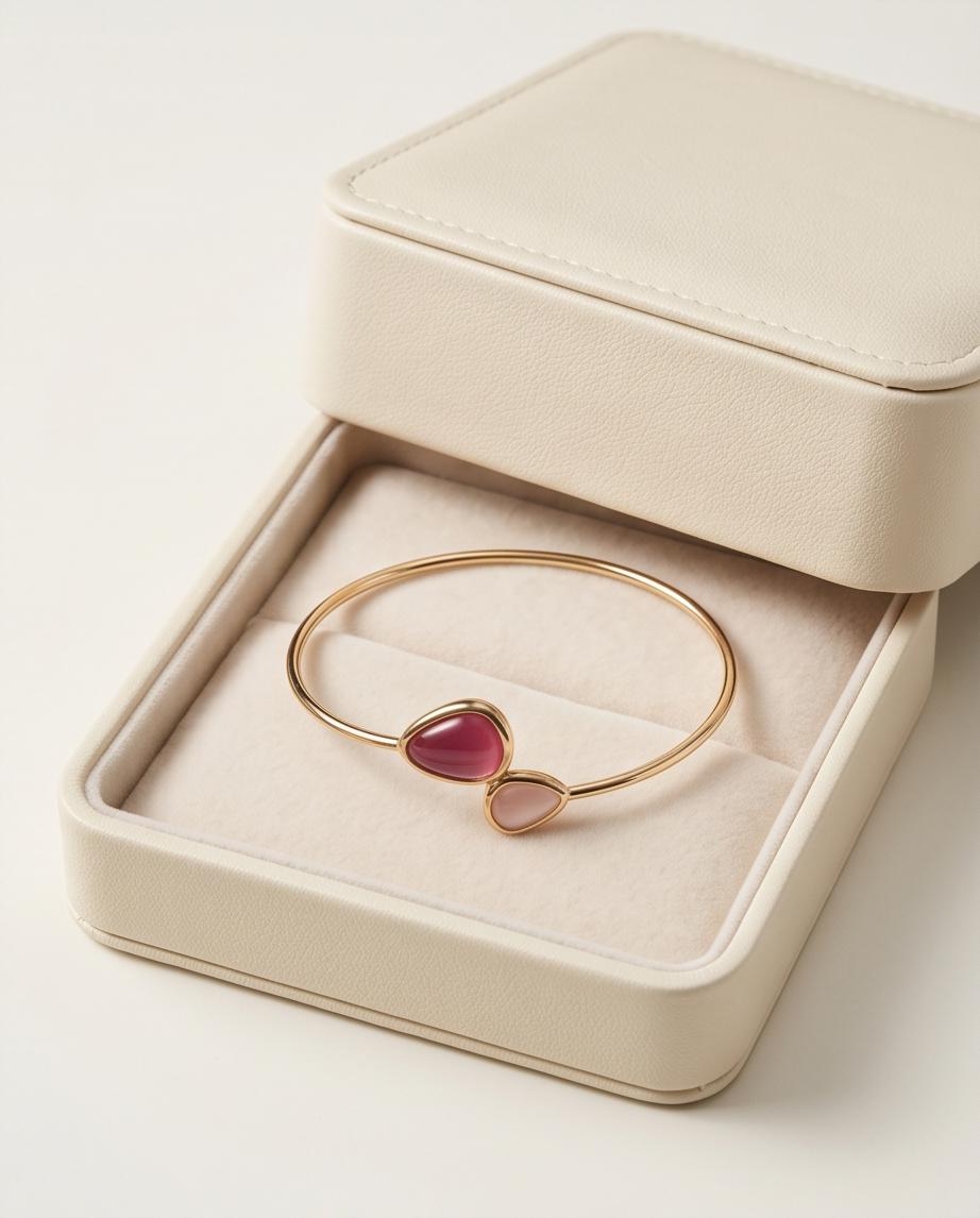 Bracciale rigido acciaio occhio di gatto