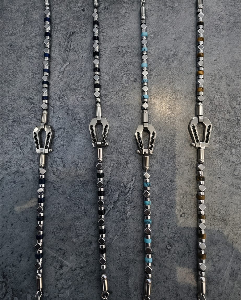 Uomo bracciale acciaio