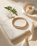 Bracciale rigido acciaio catena e strass