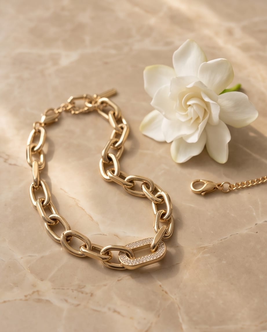 Bracciale regolabile acciaio strass