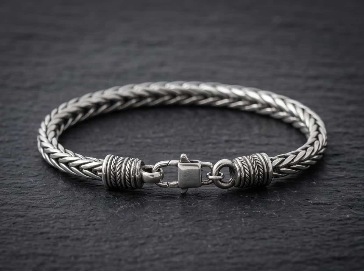 Uomo bracciale acciaio corda