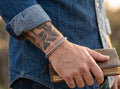 Uomo bracciale acciaio corda