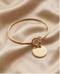 Bracciale rigido acciaio ciondolo