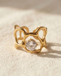 Anello acciaio punto luce