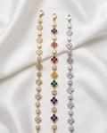 Bracciale regolabile acciaio strass